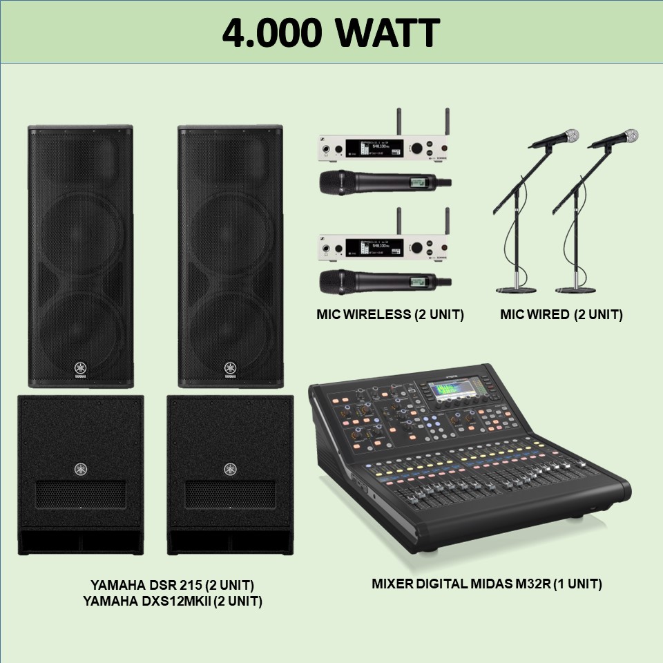 sewa sound system 4000 watt
