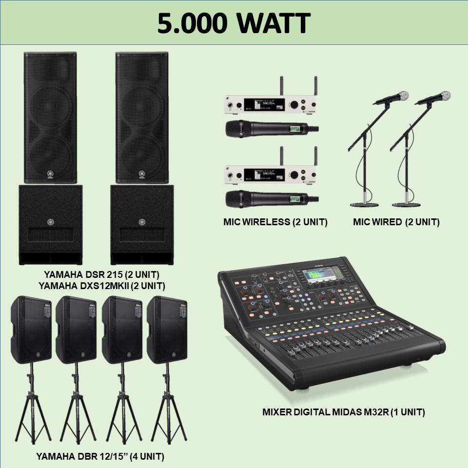 sewa sound system 5000 watt